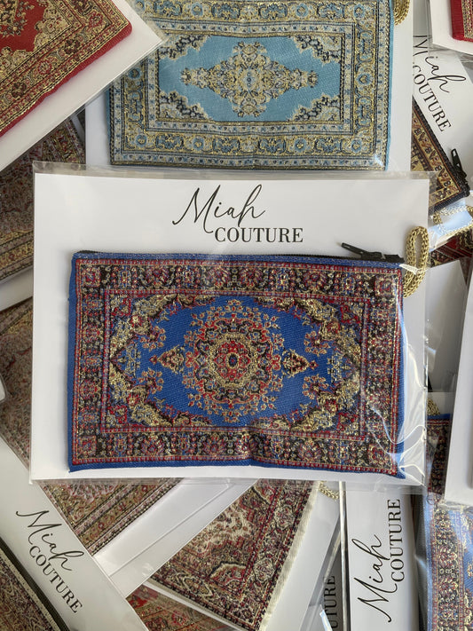 Pochette ou porte monnaie oriental - bleu