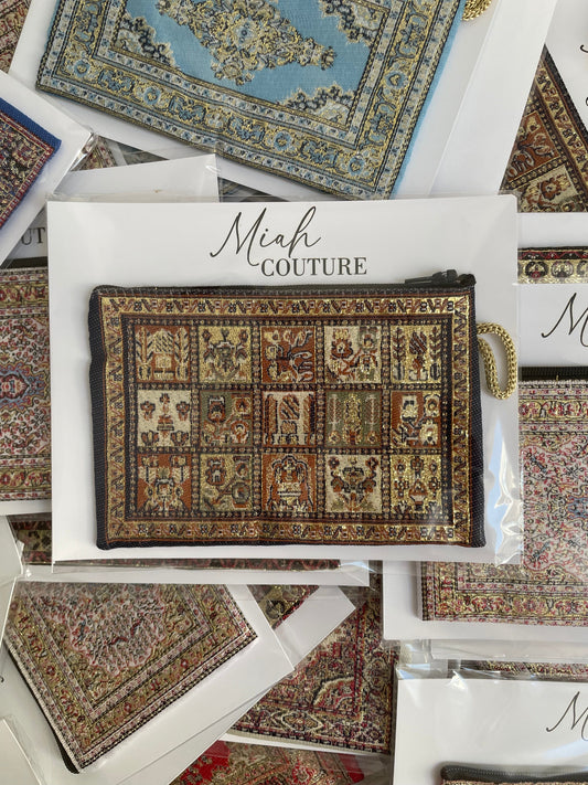 Pochette ou porte monnaie oriental - marron