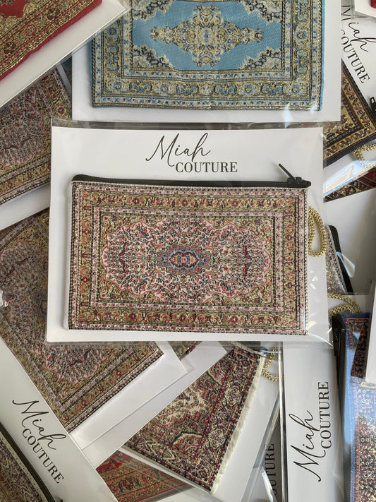 Pochette ou porte monnaie oriental - rose
