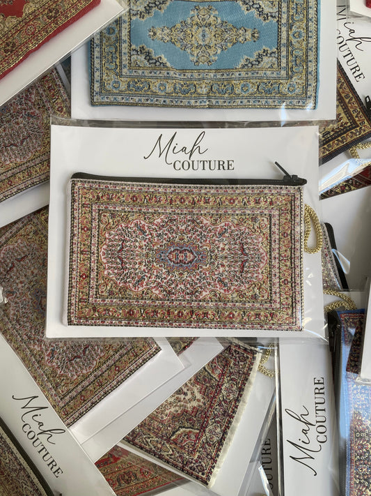 Pochette ou porte monnaie oriental - rose