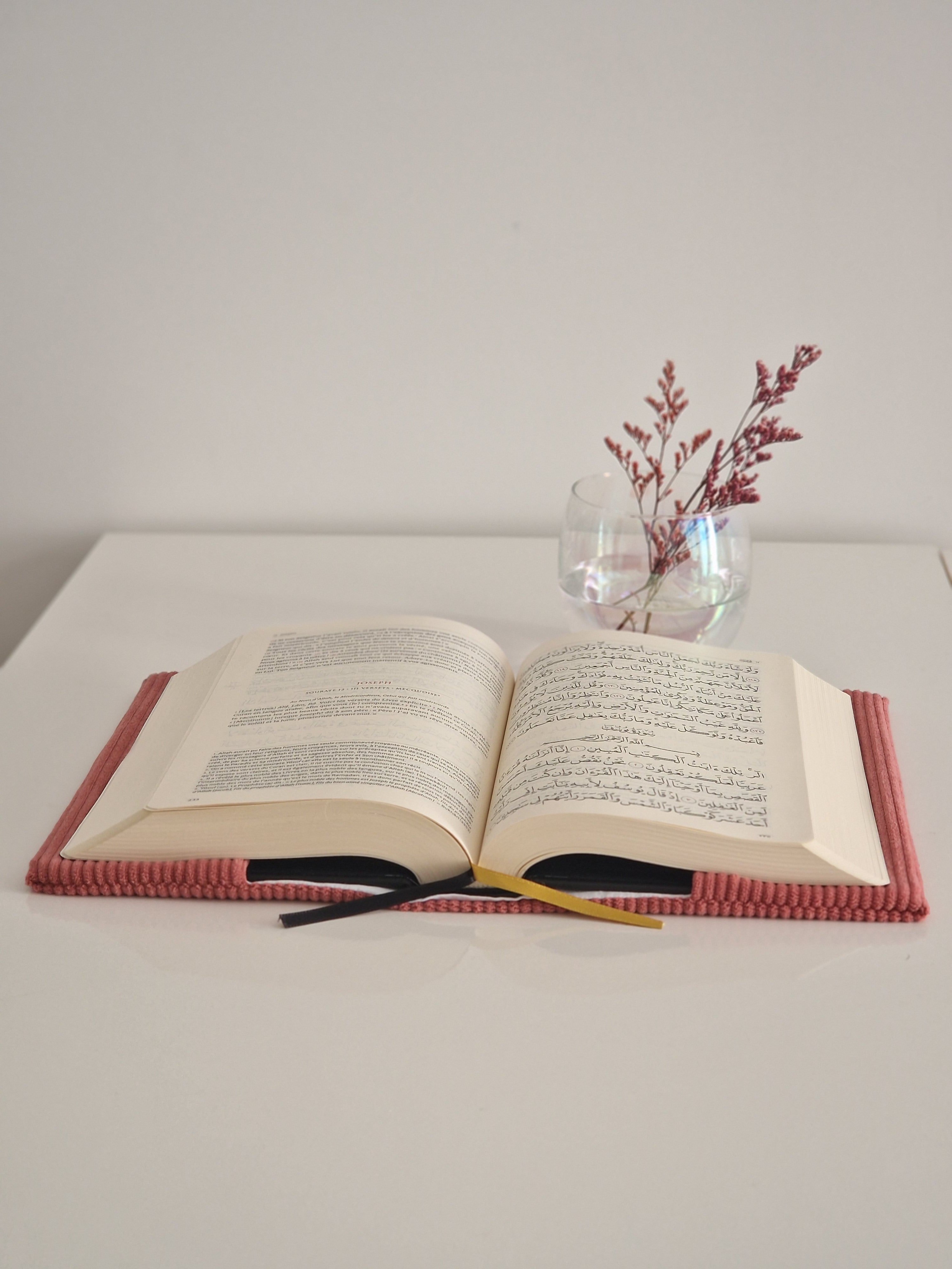 A personnaliser - Protège Coran Rose (taille et tissus)